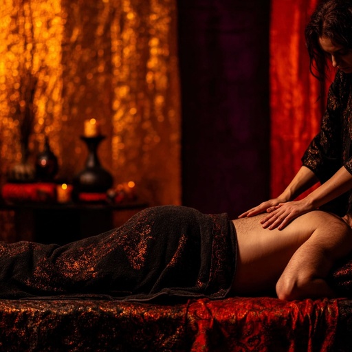 tranquil bodywork session surrounded by soft ambient energy